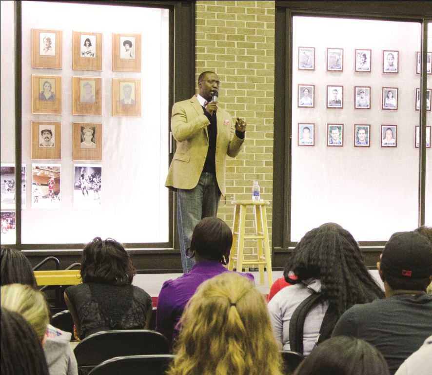Comedian performs during Homecoming