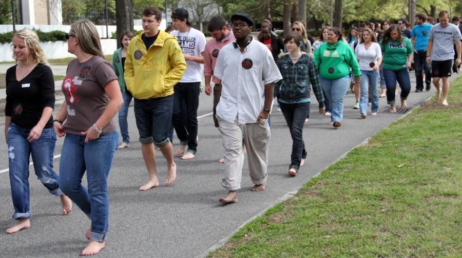 Kappa Delta and UPB walk barefoot for charity