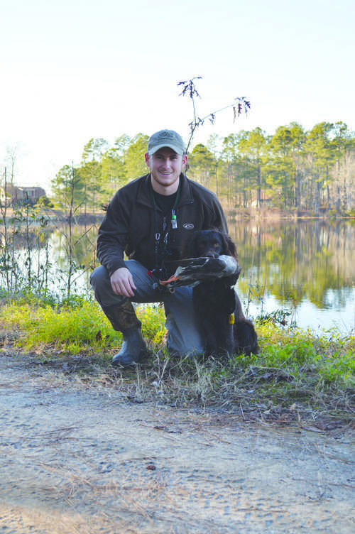 Aaron Bunch spends his time outside of classes at FMU and
work training Boykin spaniels for shows. Bunch has three dogs
and has been training Boykin spaniels for most of his life.