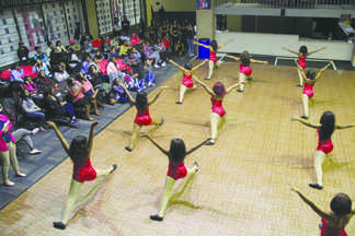 The Dimensions of Diversity dance team entertains the audience
with a performance during the 2016 Homecoming Dance. Project
Dance also performed at the event.