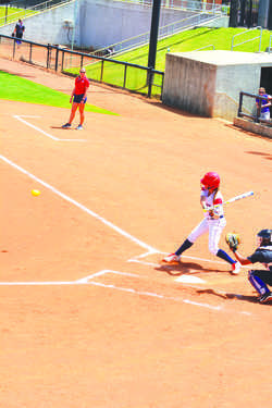 Sophomore outfielder Tori Gaskins (4) has 16 hits, nine runs and a
.219 batting average for the season.