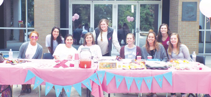 ZTA raised more than $950 for breast cancer awareness during a long-term fund raising campaign.