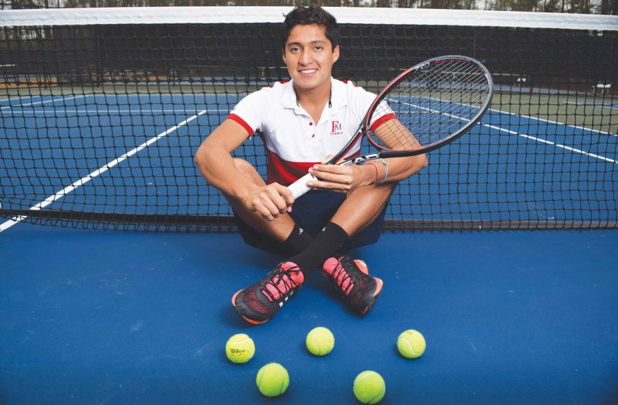 Tennis Player Mauricio Guerrero always wears a bracelet to motivate him to give 100 percent in everything he does, including playing tennis, practicing music and learning a new language.