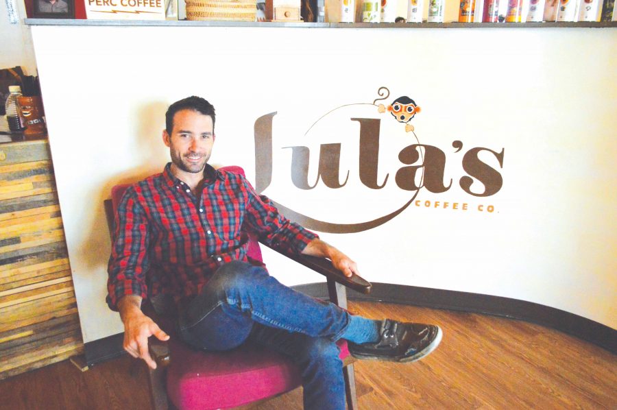 Jeff Felten, a 2010 graduate, has worked at Lula’s Coffee Company since the company’s opening in 2012. Felten started a coffee roasting company after developing a passion for the coffee industry.