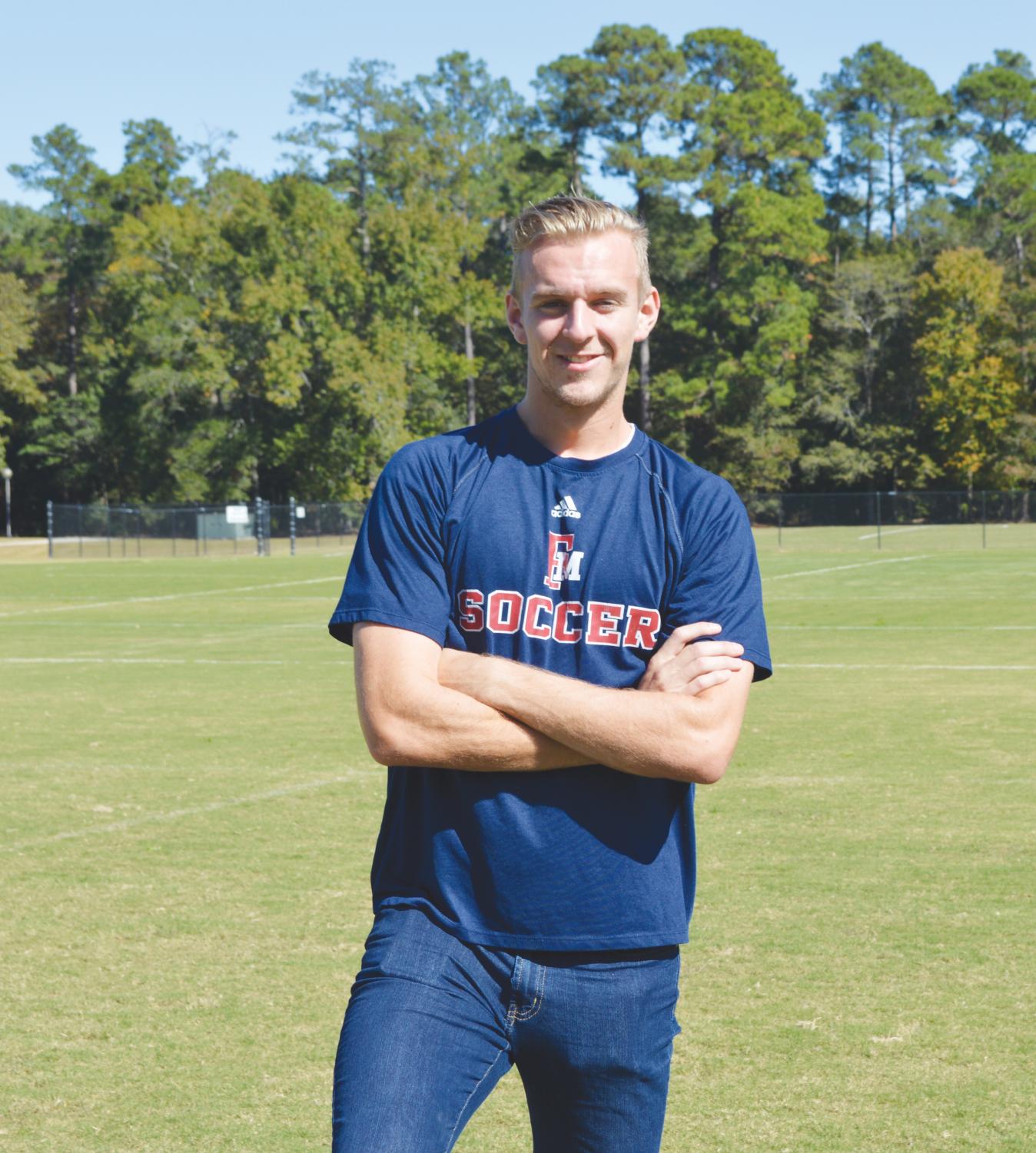 Oliver Drakenhammer adjusts to life in the U.S. by striving to be the best he can be on the soccer field and the classroom.