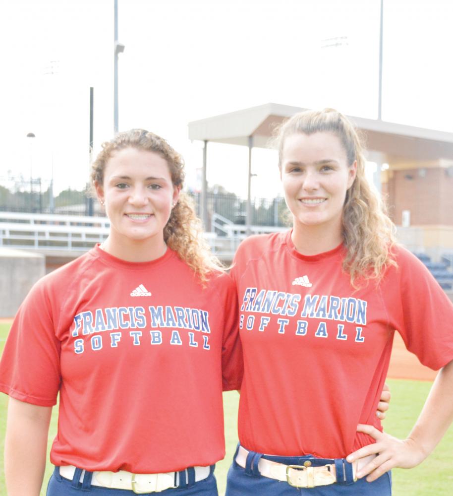 Softball players Taylor Johnson and Samantha Wroblewski represent FMU at annual PBC Women in Athletics Conference.