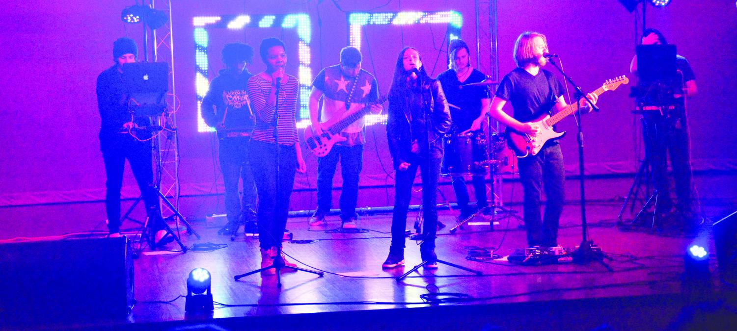 The MI Ensemble uses technology to modernize the sound of classic hits during the Nov. 9 concert. MI Ensemble consists of students from more than just the music industry program and performs once a semester.