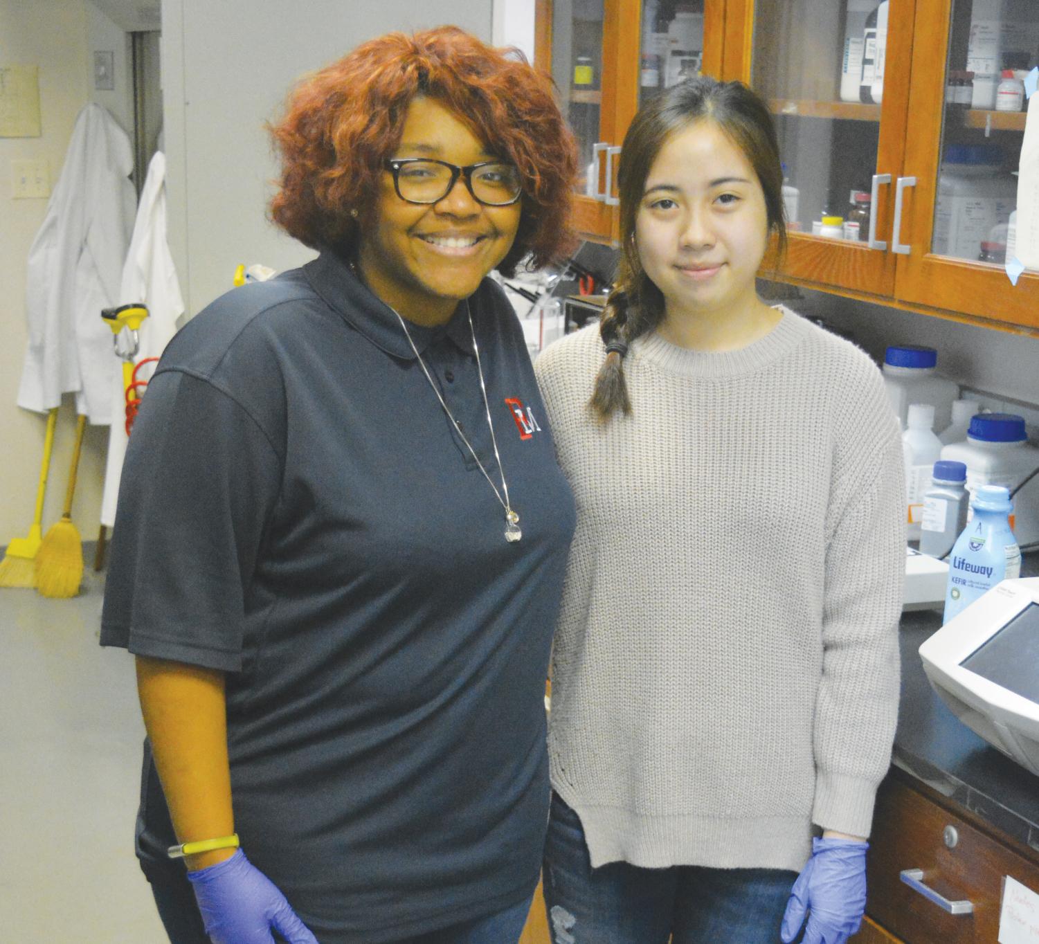 Connor Graham and Gasinee Phuprasertsak research bacteria and yeast levels in probiotics.