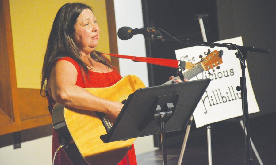 Dawn Larsen performs her original CD, The Vicious Hillbilly. Larsen is the resident artist for Table Rock State Park. 