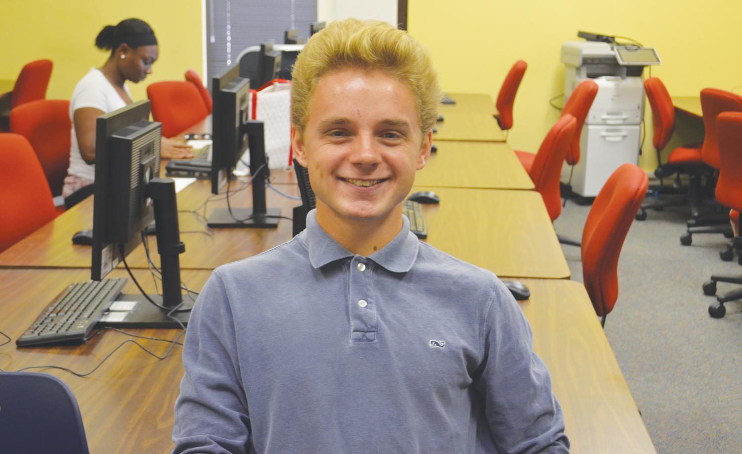 Zachary Anderson, sophomore, enjoys helping others grow their passion for marketing and business through the FMU Marketing Club. Anderson hopes interested students will join the organization.