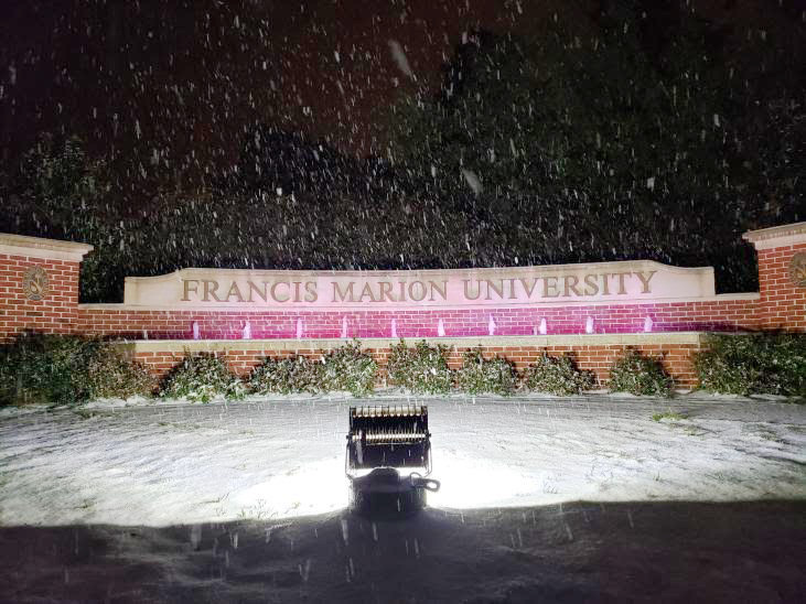 FMU experienced 4 inches of snow as a result of Winter Storm Jasper.