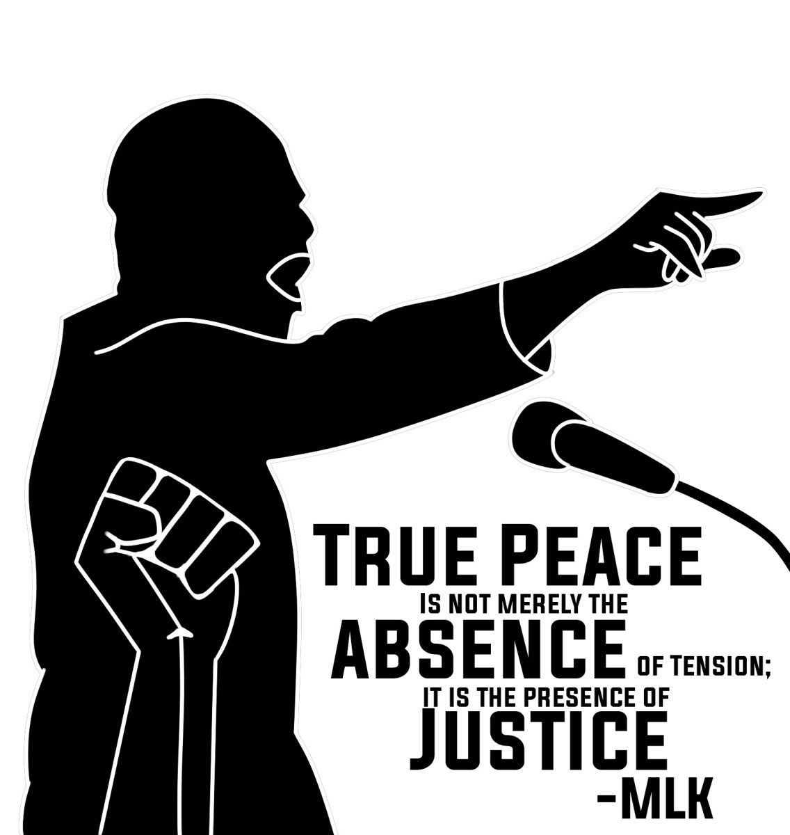 Graphic with quote by Martin Luther King Jr.